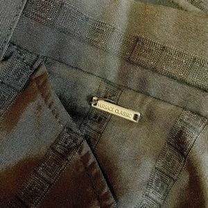 Vintage 00’s Versace Logo Stripe Dress Pants